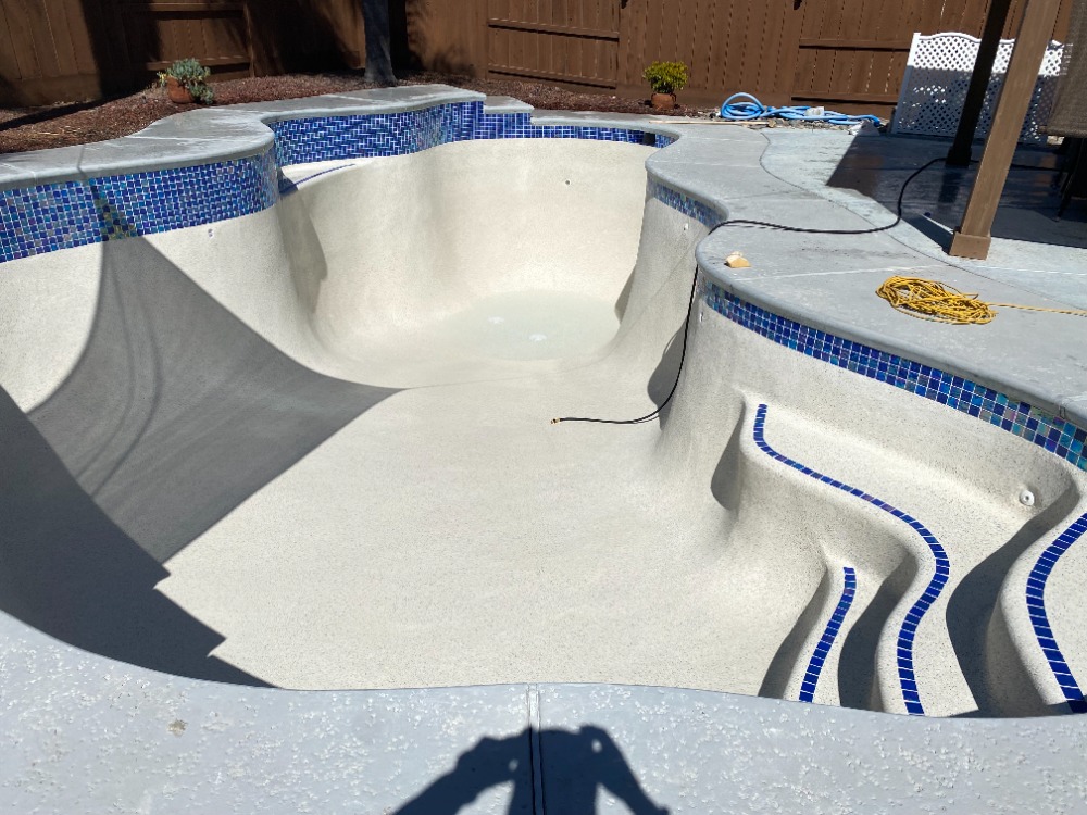 Completed pool resurfacing project